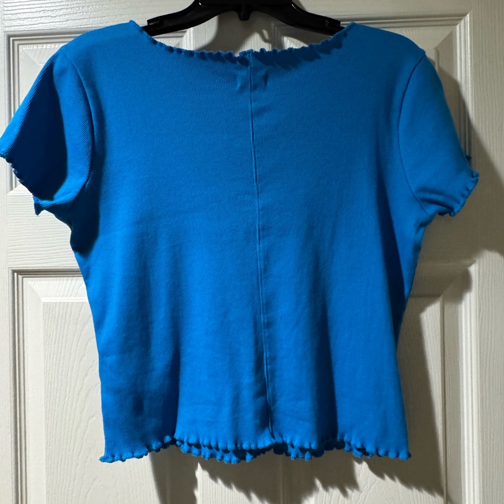 Pilcro Ruffle-Trim Baby Tee large - Picture 5 of 7